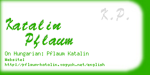 katalin pflaum business card